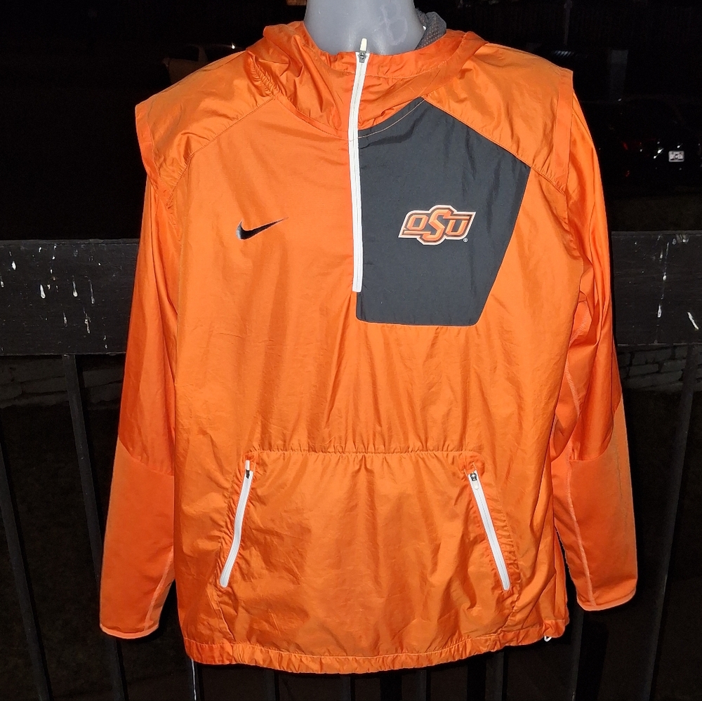 Vintage NIKE Oklahoma State Quater Zip Windbreaker Jacket Size XL